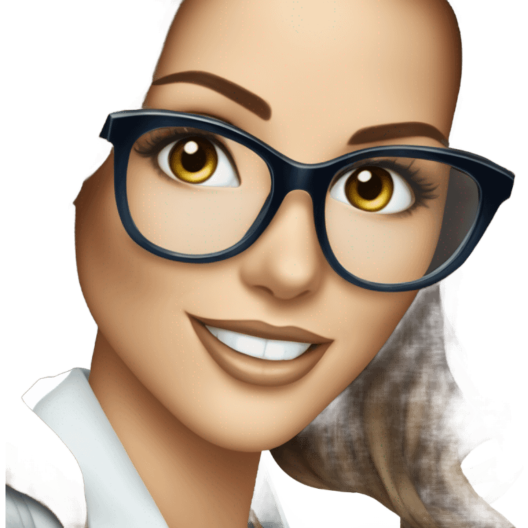 Kate Beckinsale, glasses, blue eyes happy elegant model  emoji