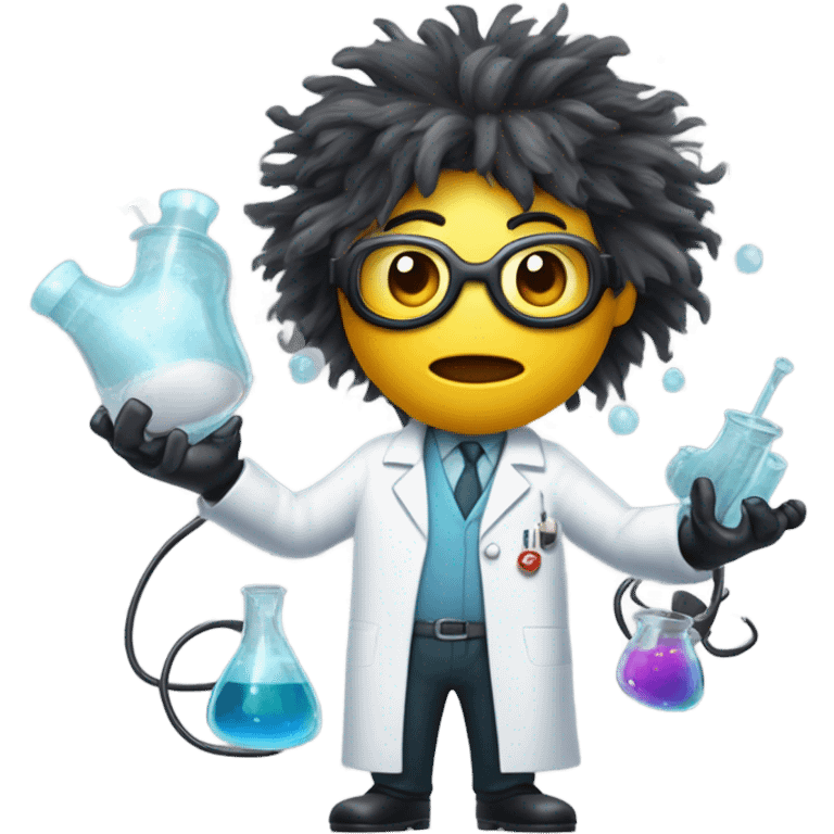 monster dressed as a mad scientist  emoji