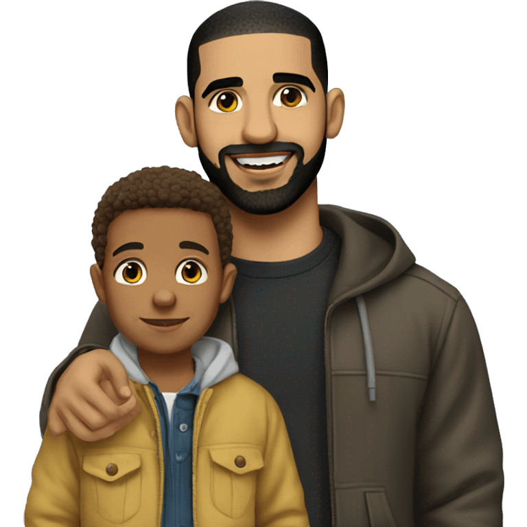 Drake with kid emoji