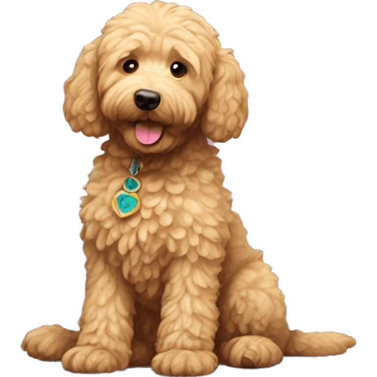 Golden doodle dog emoji