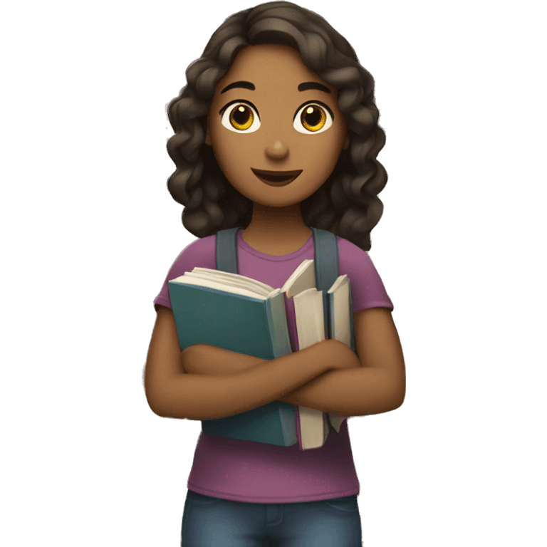 Girl with books  emoji