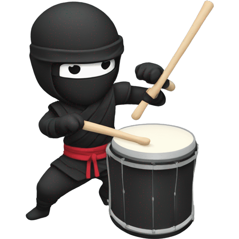 A ninja doing drums  emoji