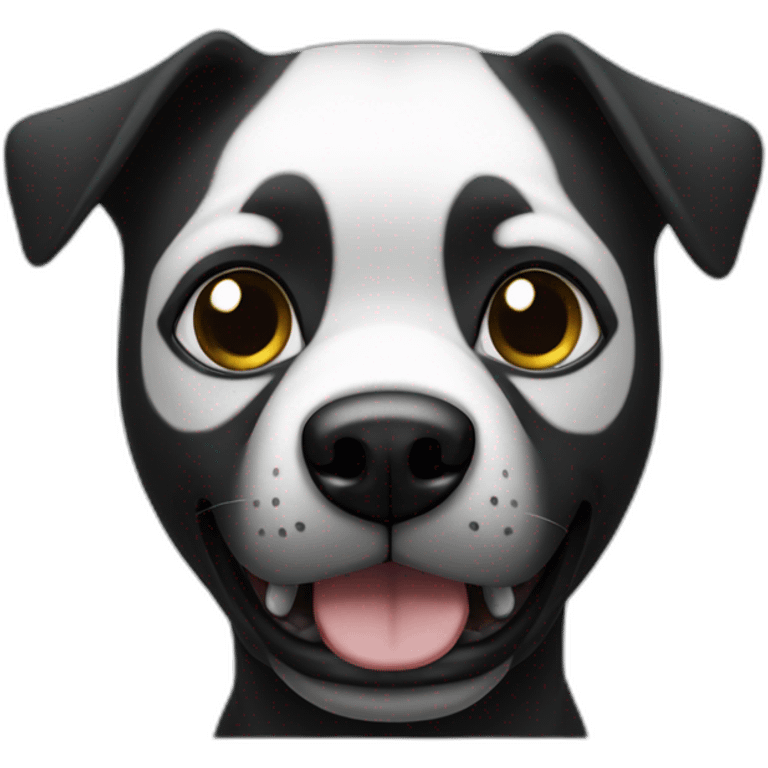 Chien noir et blanc staff emoji