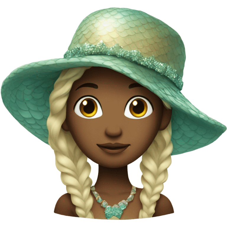 A mermaid with a hat emoji