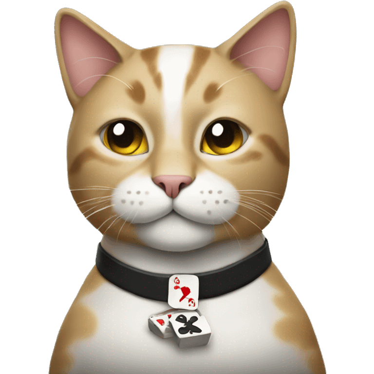 a cat who is gambling emoji