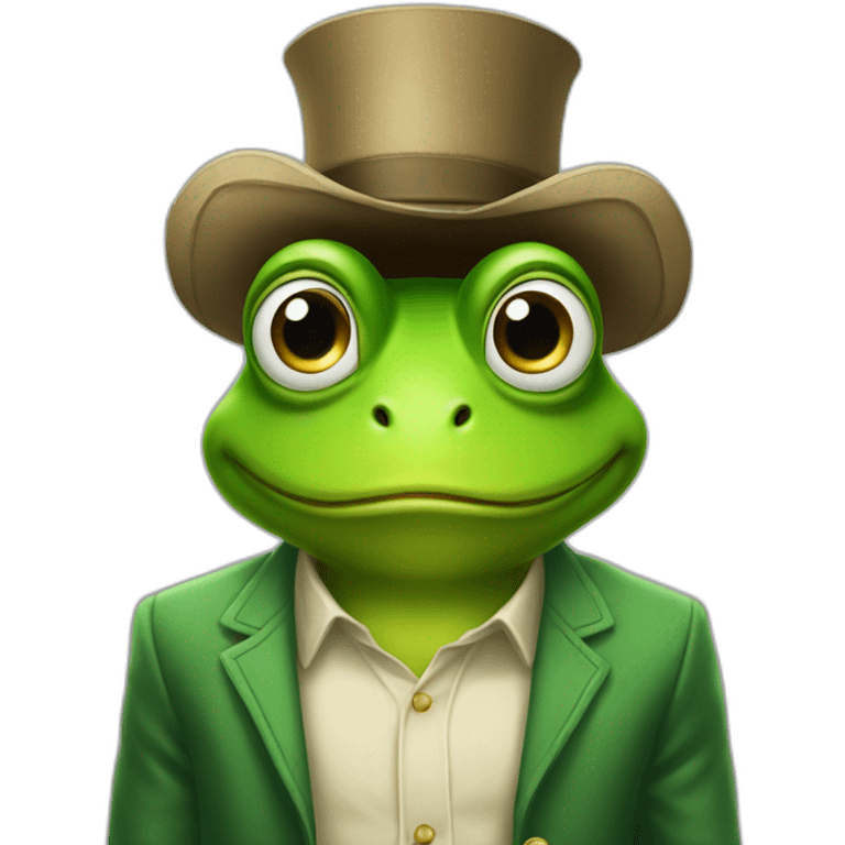 Grenouille avec un chapeau champion emoji