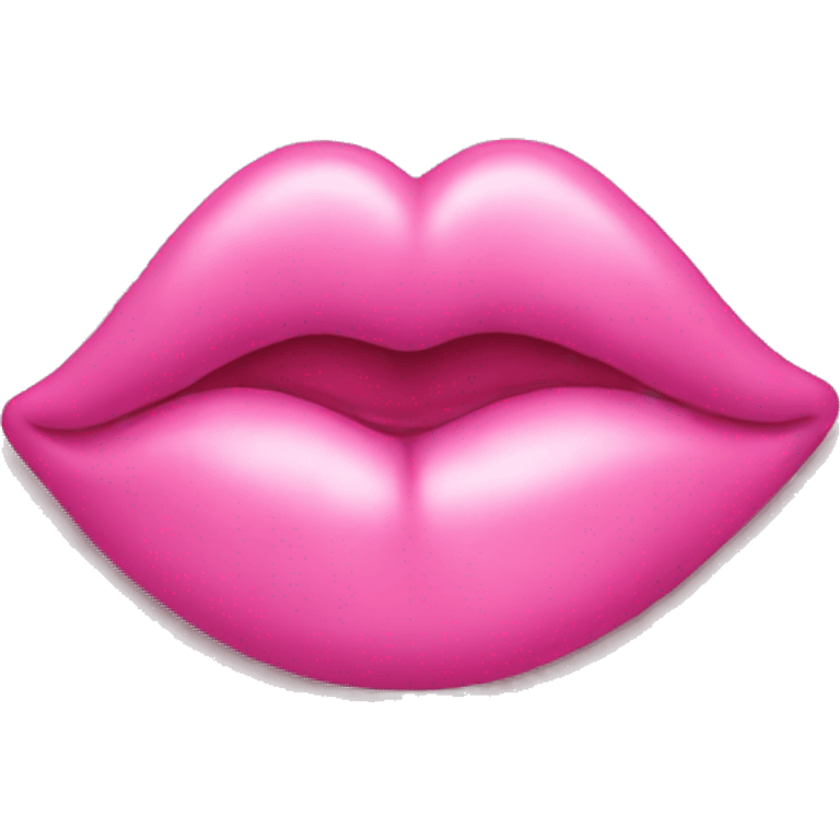 Pink kiss emoji