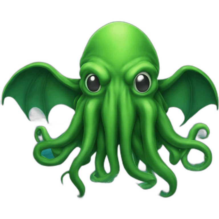 standing cthulhu over the ocean emoji