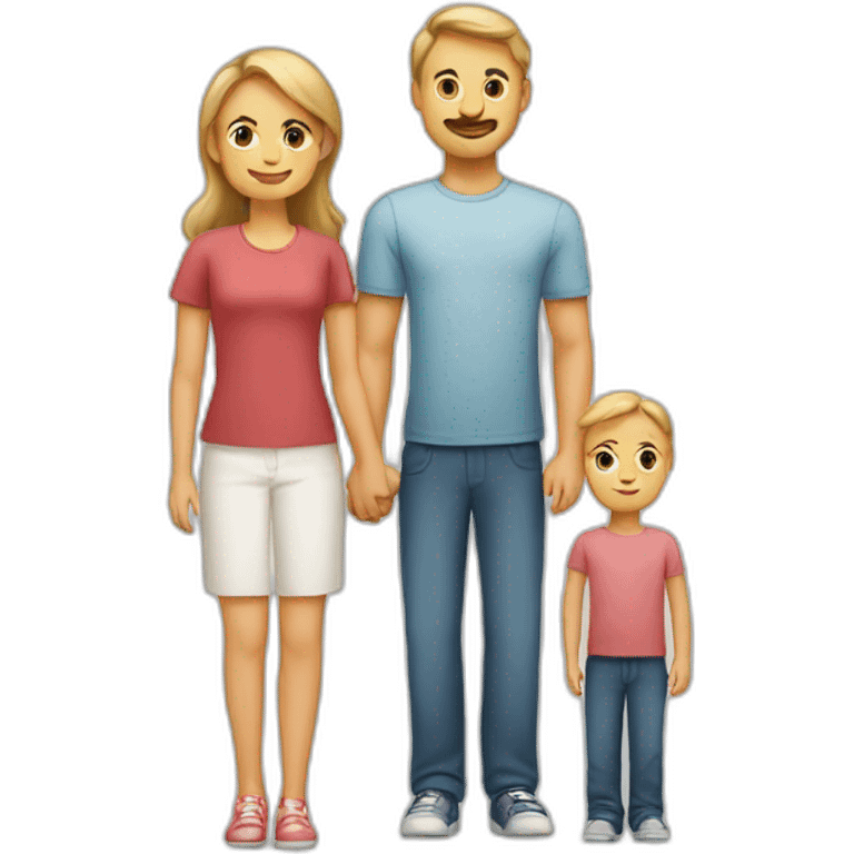 danish family with mom, dad, kid emoji