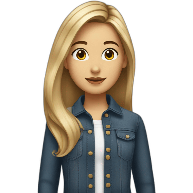 Make a girl named Emma with a big nose and brown eyes and straight brown hair with blonde highlights and she’s 12 and mexican emoji