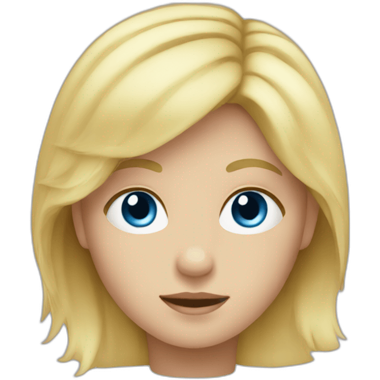 Child with blond hair and blue eyes emoji