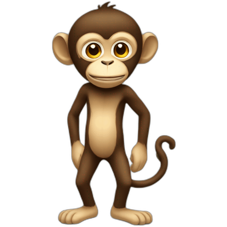 artsy monkey full body emoji