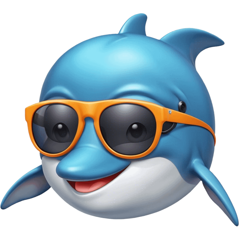 Dolphin with sunglasses emoji