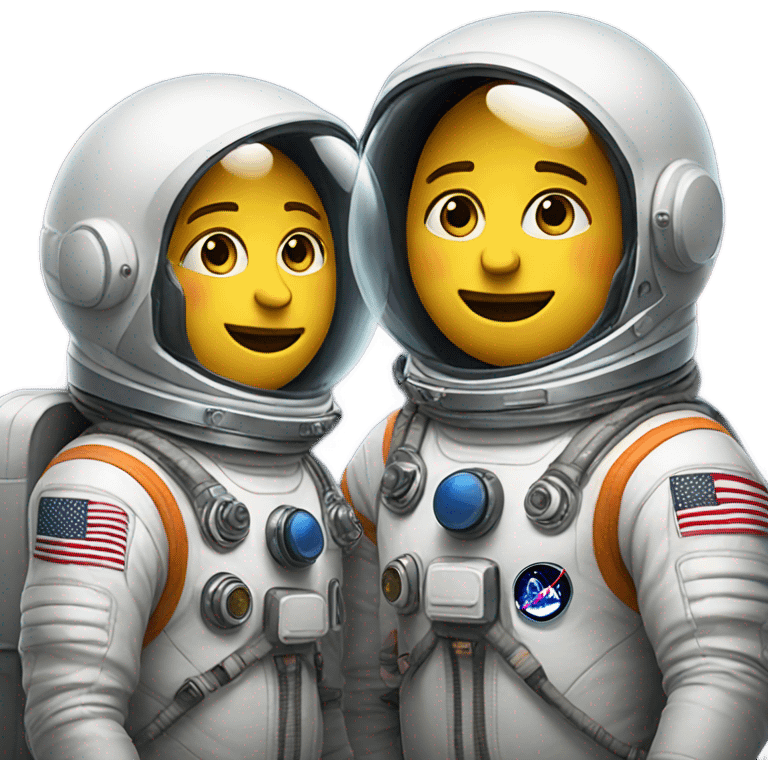 Two astronauts  emoji