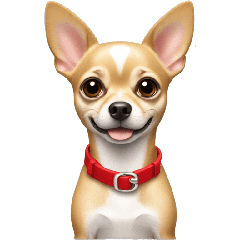 a Chihuahua with a red collar emoji