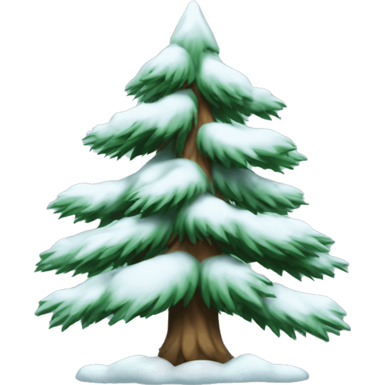 Pine Tree with snow emoji