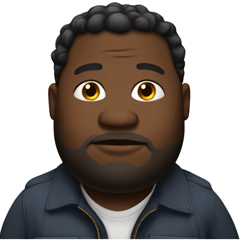 fat black man emoji