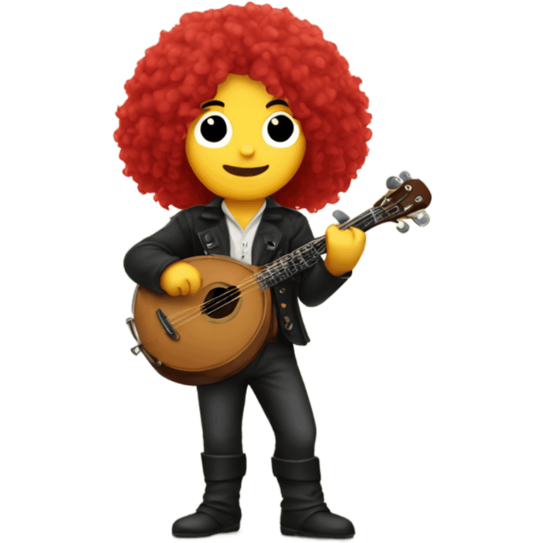 Vivaldi standing chibi banjo Red wig emoji