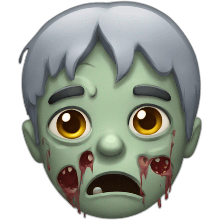 Sad zombie emoji