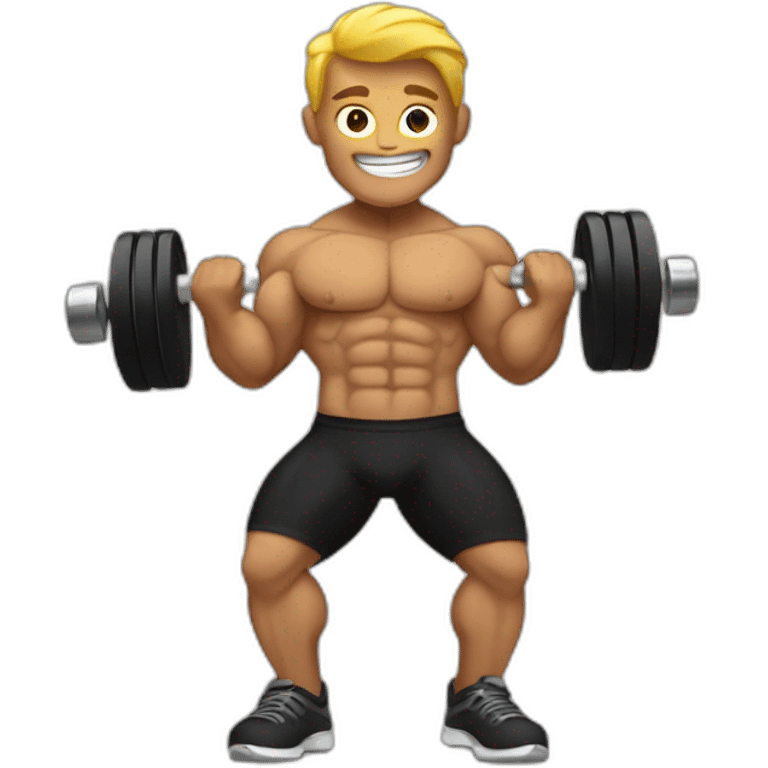 bodybuilder with dumbells emoji