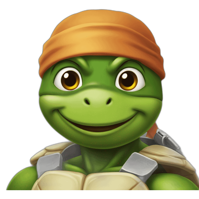 Ninja turtle raffaello emoji