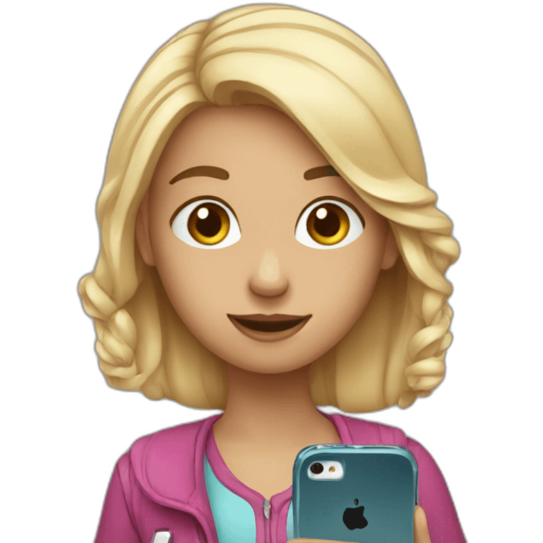 girl with cellphone in hand emoji