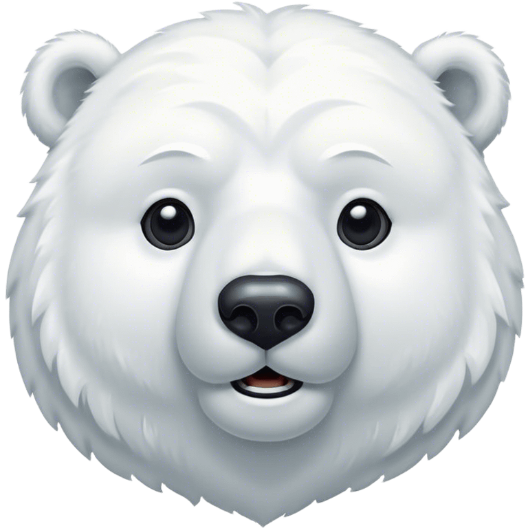 Polarbear with big white moustache emoji