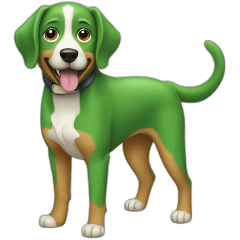 Perro verde emoji