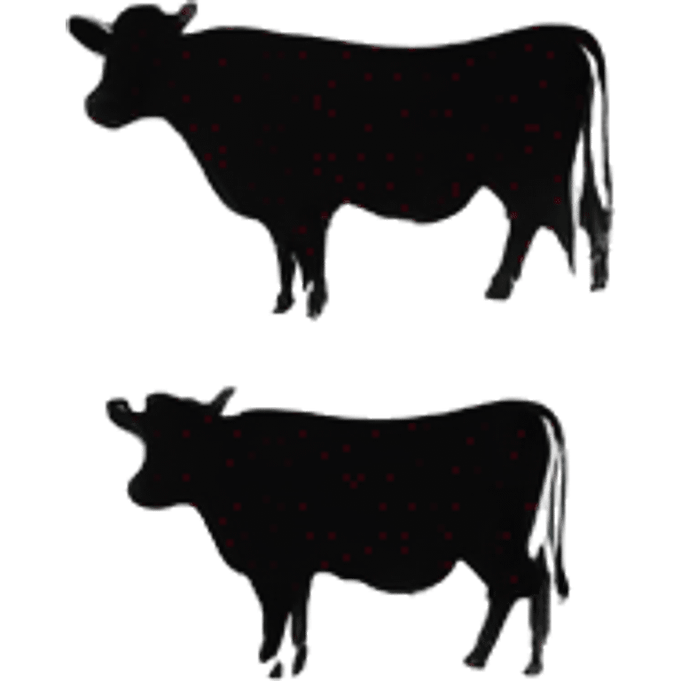 Black cow silhouette emoji