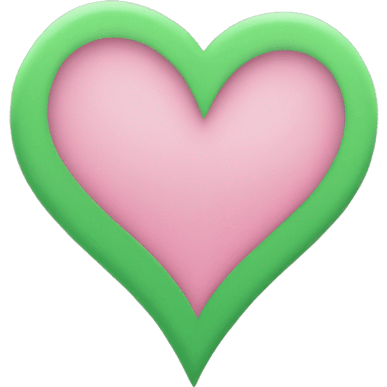 half green half pink heart  emoji