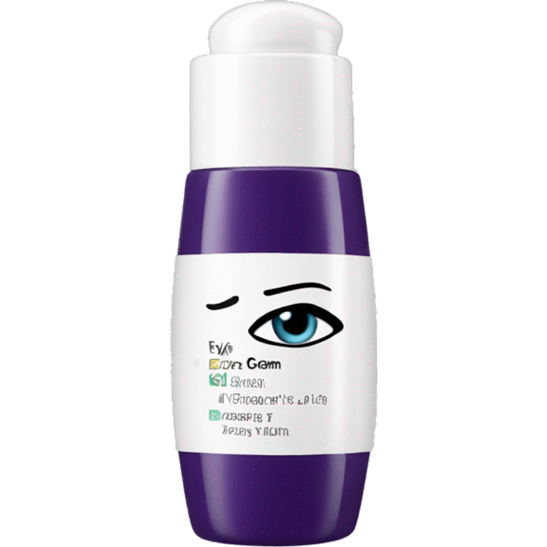 eye cream bottle with label emoji