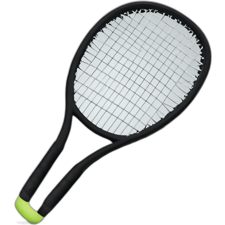 black squash racket emoji