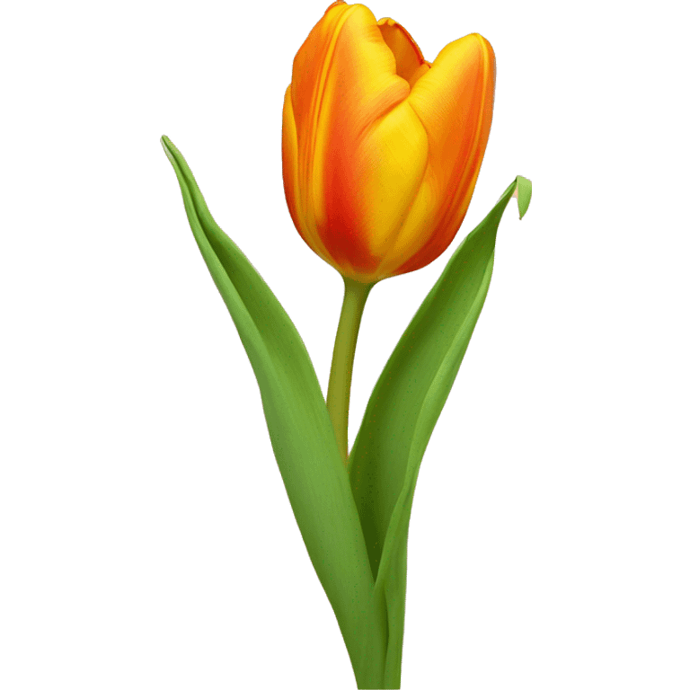 Orange and yellow tulip ￼ emoji