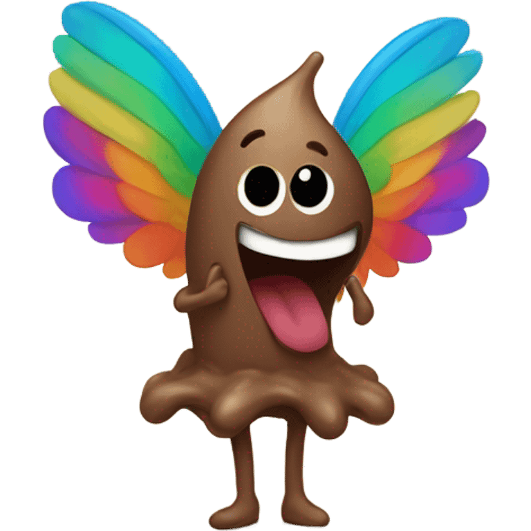 Poop with wings and human legs  emoji