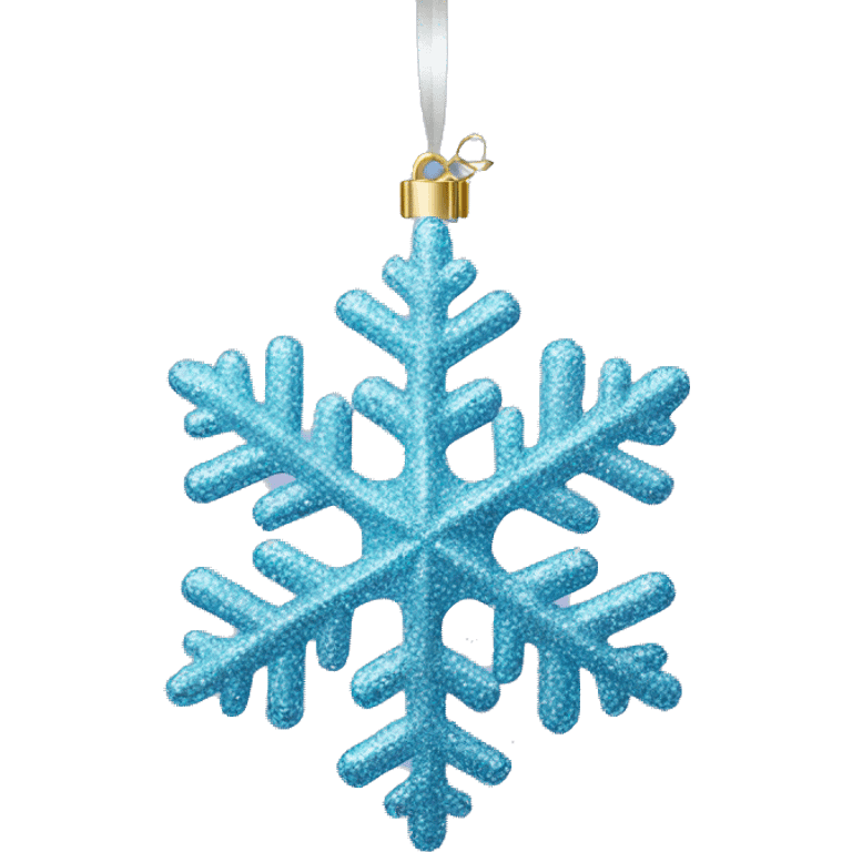 Glitter Snowflake Christmas bauble emoji