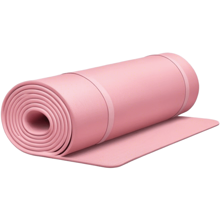 Light pink yoga mat rolled emoji