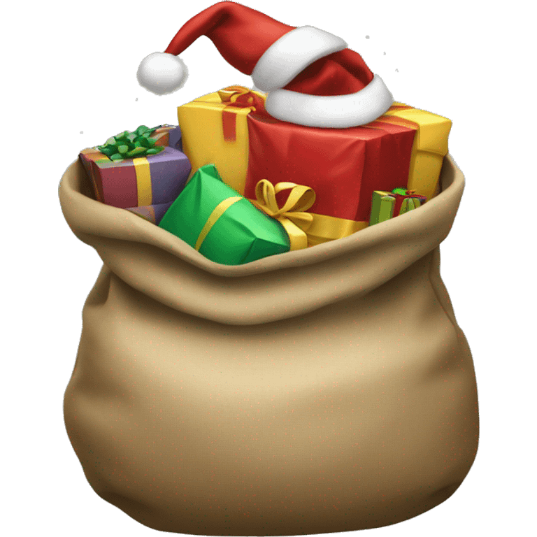 santa's sack full of presents emoji