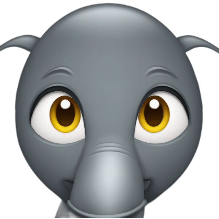 Chat sur éléphant emoji