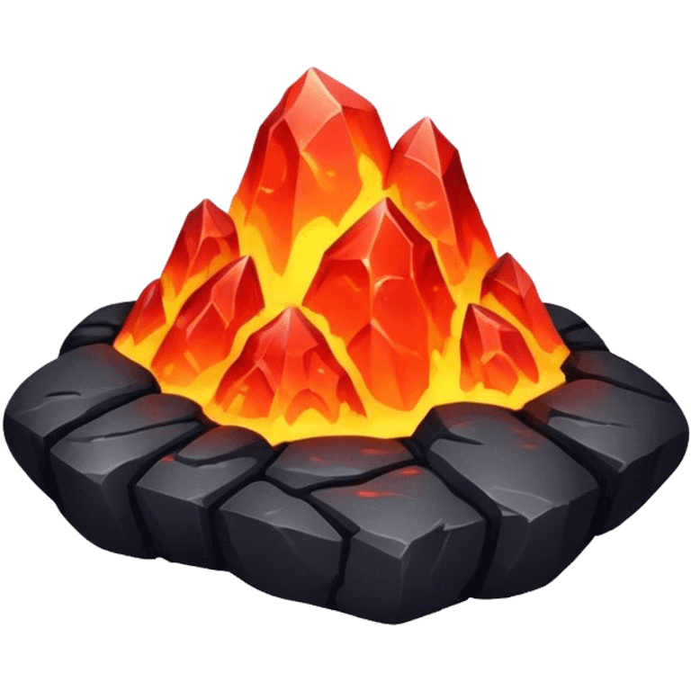 Shiny rock lava lava emoji