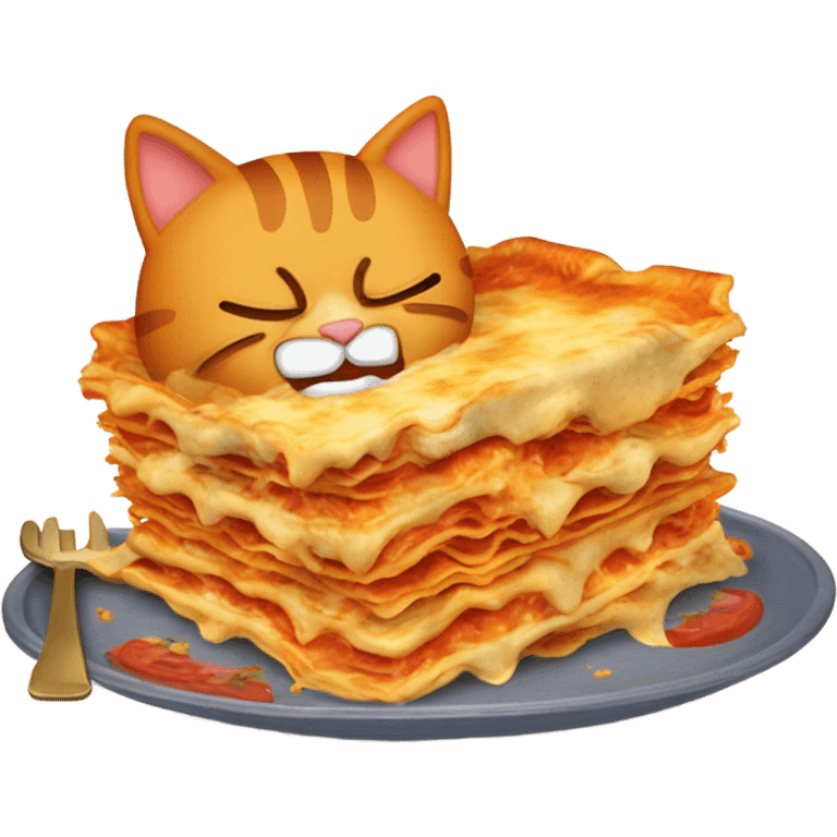 garfield eating lasagna emoji