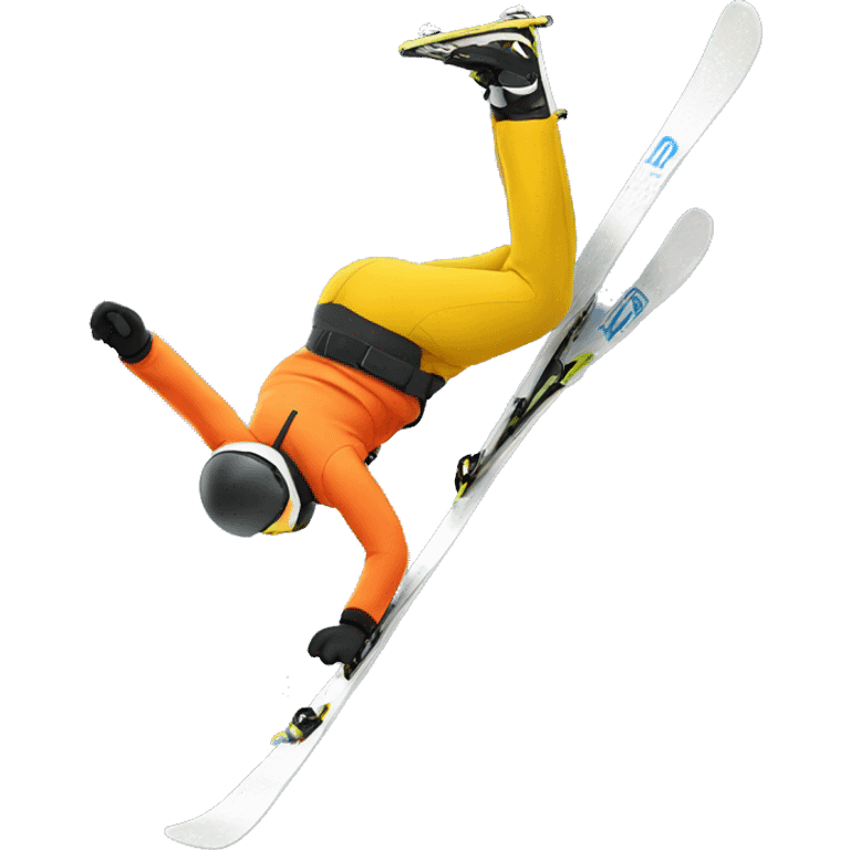 skier doing a backflip emoji