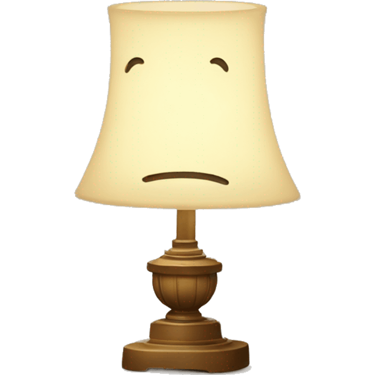 a lamp with smile emoji