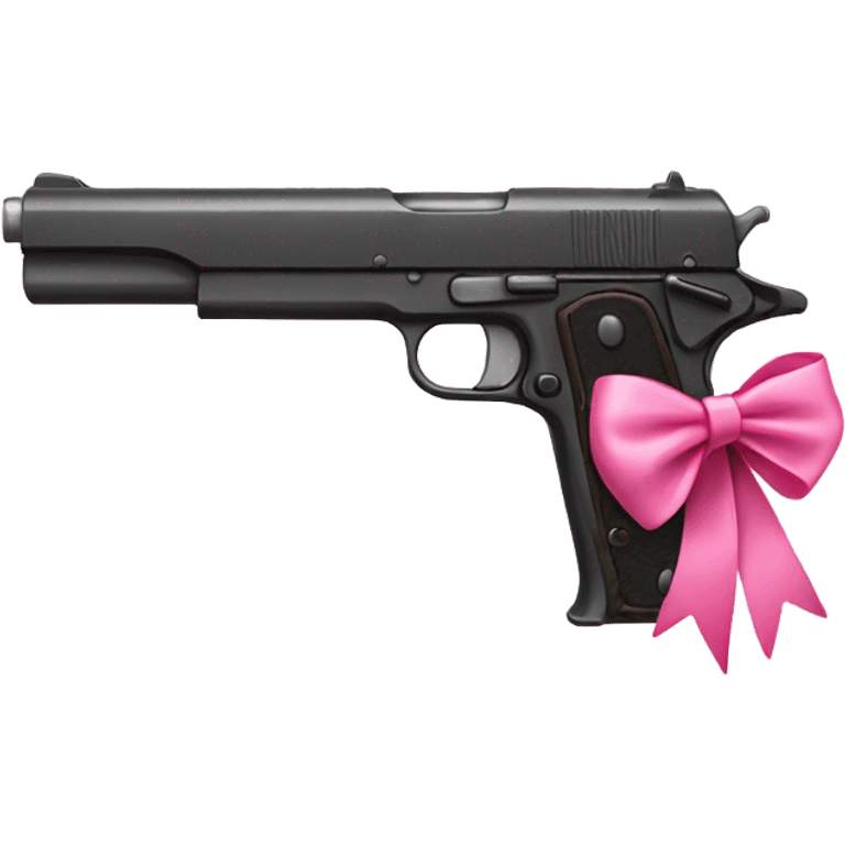 Gun with pink bow emoji