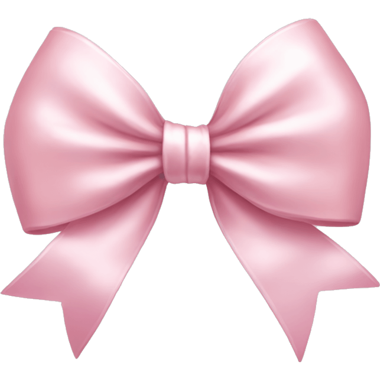 Light pink shiny bow emoji