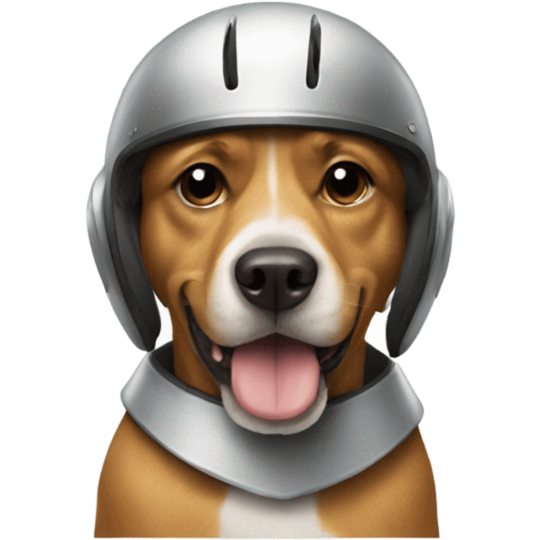 Dog wearing a helmet with wings emoji