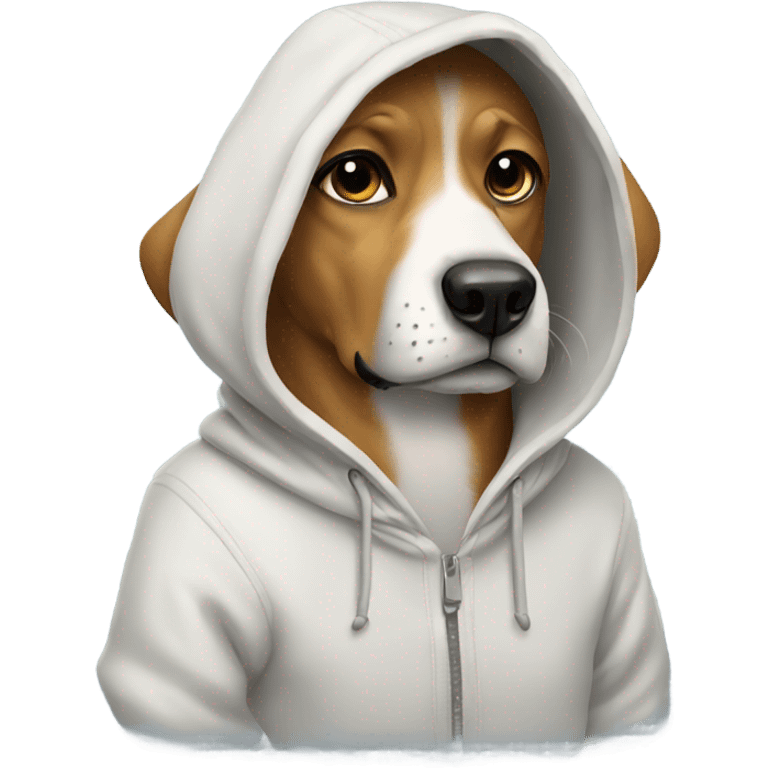 Dog with hoody emoji