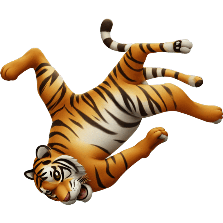 tiger doing backflip emoji