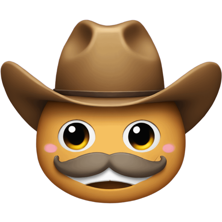 Catfish in a cowboy hat with a mustache emoji