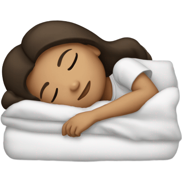 Brunette girl sleeping emoji