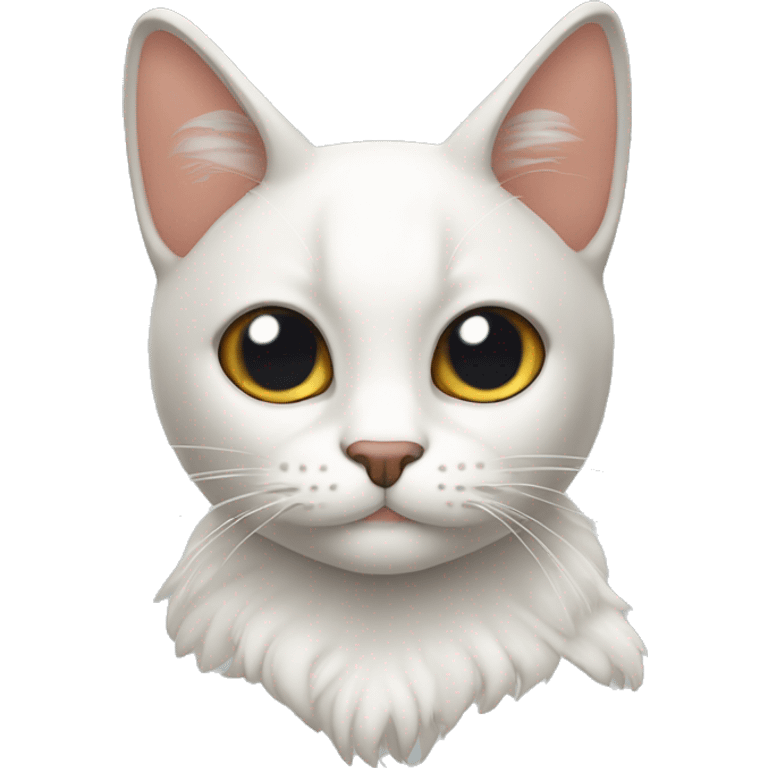 Gato con lazo blanco emoji